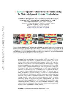 D3RoMa: Disparity Diffusion-based Depth Sensing for Material-Agnostic
  Robotic Manipulation