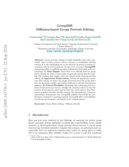 GroupDiff: Diffusion-based Group Portrait Editing