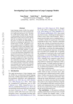 Investigating Layer Importance in Large Language Models