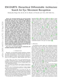 EM-DARTS: Hierarchical Differentiable Architecture Search for Eye Movement Recognition
