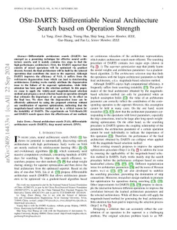 OStr-DARTS: Differentiable Neural Architecture Search based on Operation
  Strength