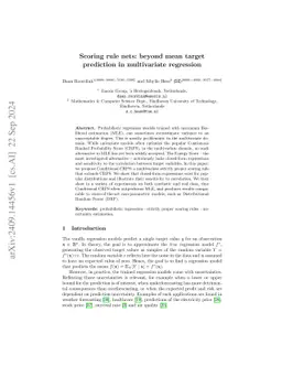 Scoring rule nets: beyond mean target prediction in multivariate
  regression