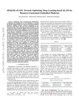 SPAQ-DL-SLAM: Towards Optimizing Deep Learning-based SLAM for
  Resource-Constrained Embedded Platforms