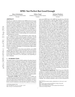 RPKI: Not Perfect But Good Enough