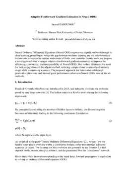 Adaptive Feedforward Gradient Estimation in Neural ODEs