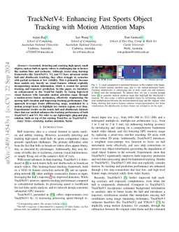 TrackNetV4: Enhancing Fast Sports Object Tracking with Motion Attention
  Maps