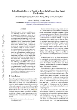 Unleashing the Power of Emojis in Texts via Self-supervised Graph
  Pre-Training