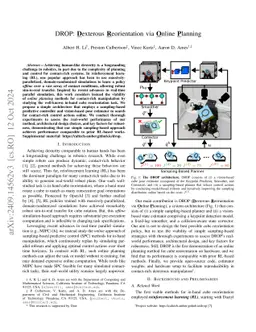 DROP: Dexterous Reorientation via Online Planning