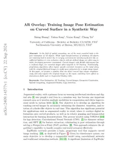 AR Overlay: Training Image Pose Estimation on Curved Surface in a
  Synthetic Way