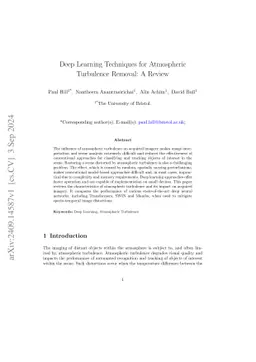 Deep Learning Techniques for Atmospheric Turbulence Removal: A Review