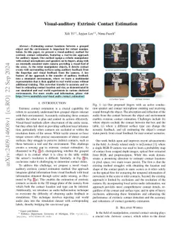 Visual-auditory Extrinsic Contact Estimation