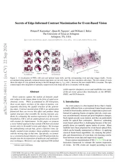 Secrets of Edge-Informed Contrast Maximization for Event-Based Vision
