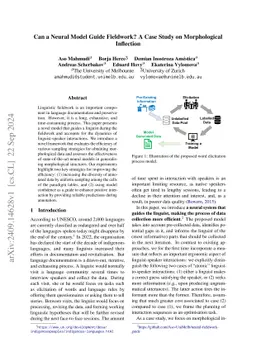 Can a Neural Model Guide Fieldwork? A Case Study on Morphological
  Inflection