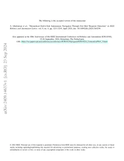 Hierarchical end-to-end autonomous navigation through few-shot waypoint
  detection