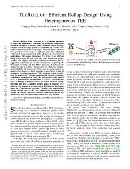 TeeRollup: Efficient Rollup Design Using Heterogeneous TEE