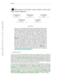 Phantom of Latent for Large Language and Vision Models