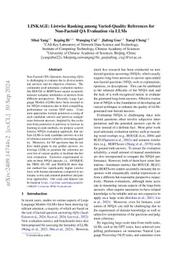 LINKAGE: Listwise Ranking among Varied-Quality References for
  Non-Factoid QA Evaluation via LLMs