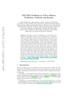 AIM 2024 Challenge on Video Saliency Prediction: Methods and Results
