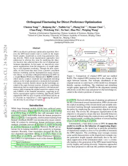 Orthogonal Finetuning for Direct Preference Optimization