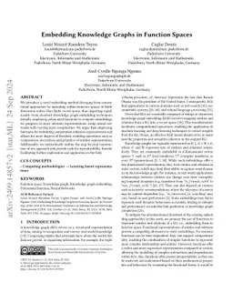 Embedding Knowledge Graph in Function Spaces