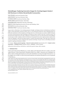 MentalImager: Exploring Generative Images for Assisting Support-Seekers'
  Self-Disclosure in Online Mental Health Communities