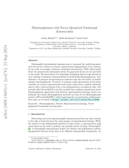 Disentanglement with Factor Quantized Variational Autoencoders
