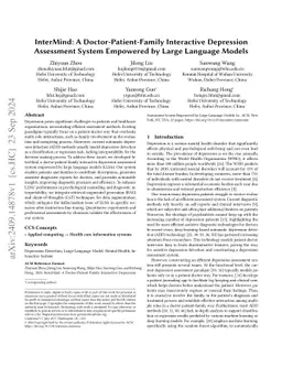 InterMind: A Doctor-Patient-Family Interactive Depression Assessment
  System Empowered by Large Language Models