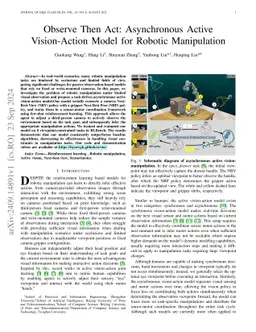 Observe Then Act: Asynchronous Active Vision-Action Model for Robotic Manipulation