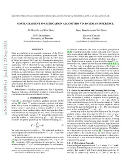 Novel Gradient Sparsification Algorithm via Bayesian Inference