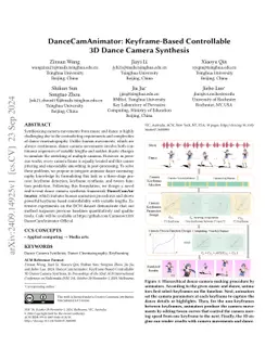 DanceCamAnimator: Keyframe-Based Controllable 3D Dance Camera Synthesis
