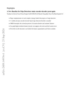 A new baseline for edge detection: Make Encoder-Decoder great again