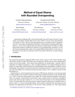 Method of Equal Shares with Bounded Overspending