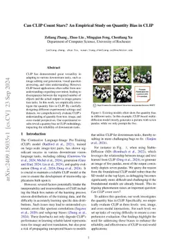 Can CLIP Count Stars? An Empirical Study on Quantity Bias in CLIP