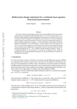 Multivariate change estimation for a stochastic heat equation from local
  measurements