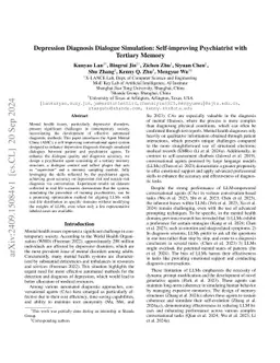Depression Diagnosis Dialogue Simulation: Self-improving Psychiatrist
  with Tertiary Memory