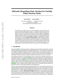 Efficiently Dispatching Flash Attention For Partially Filled Attention
  Masks