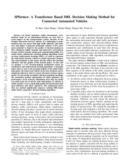 SPformer: A Transformer Based DRL Decision Making Method for Connected
  Automated Vehicles