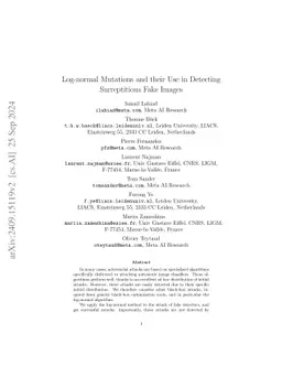 Log-normal Mutations and their Use in Detecting Surreptitious Fake
  Images