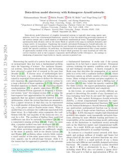 Data-driven model discovery with Kolmogorov-Arnold networks