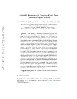 SpikeGS: Learning 3D Gaussian Fields from Continuous Spike Stream