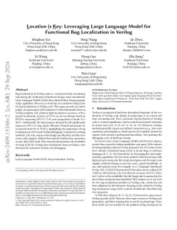Location is Key: Leveraging Large Language Model for Functional Bug
  Localization in Verilog