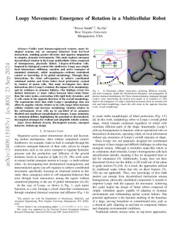 Loopy Movements: Emergence of Rotation in a Multicellular Robot