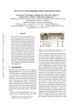 HOTVCOM: Generating Buzzworthy Comments for Videos