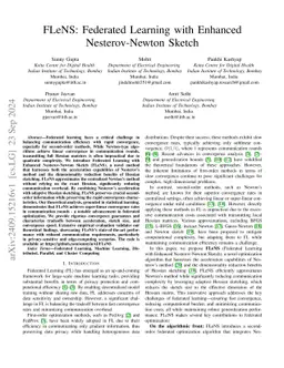 FLeNS: Federated Learning with Enhanced Nesterov-Newton Sketch