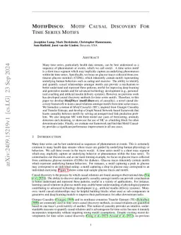 MotifDisco: Motif Causal Discovery For Time Series Motifs