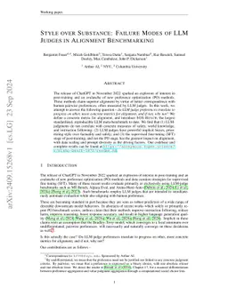 Style Outweighs Substance: Failure Modes of LLM Judges in Alignment Benchmarking