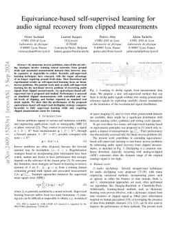 Equivariance-based self-supervised learning for audio signal recovery
  from clipped measurements