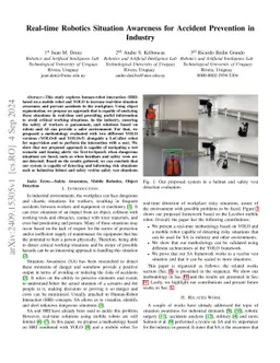 Real-time Robotics Situation Awareness for Accident Prevention in
  Industry
