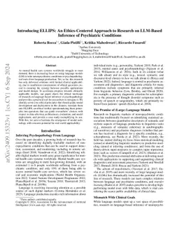 Introducing ELLIPS: An Ethics-Centered Approach to Research on LLM-Based
  Inference of Psychiatric Conditions
