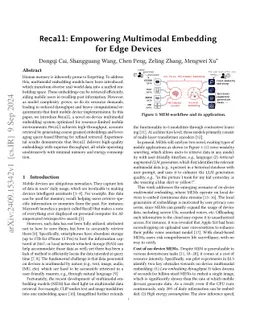 Recall: Empowering Multimodal Embedding for Edge Devices